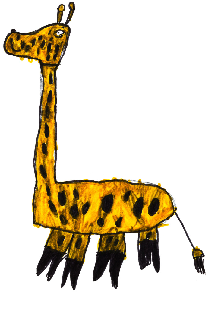 Child's Drawing - Giraffe